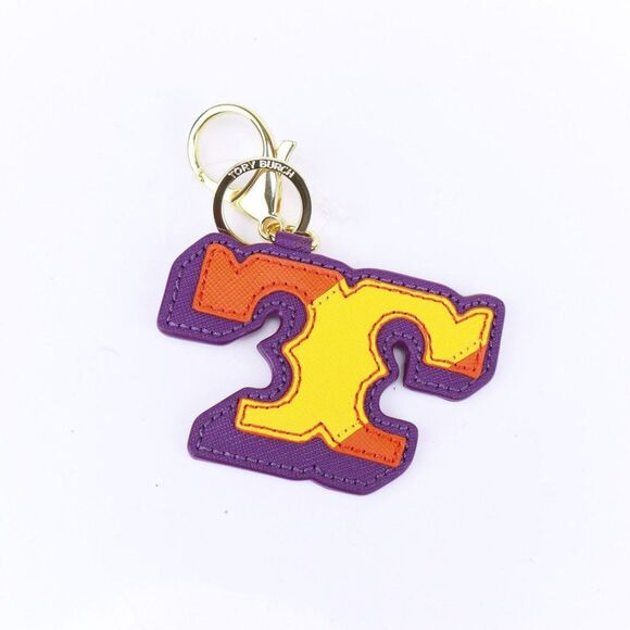 NWT Tory Burch Kerrington Applique Tory "T" Leather Keychain Key FOB - Picture 3 of 4